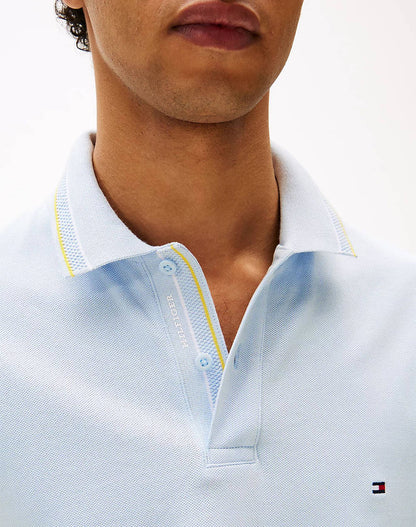 TOMMY HILFIGER LIGHT BLUE PLACKET INTEREST REG POLO