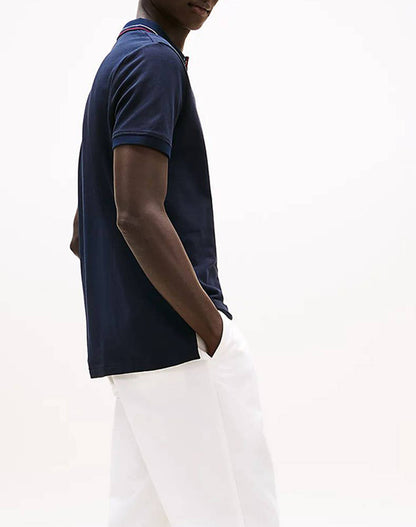 TOMMY HILFIGER NAVY BLUE PLACKET INTEREST REG POLO