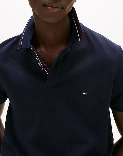TOMMY HILFIGER NAVY BLUE PLACKET INTEREST REG POLO