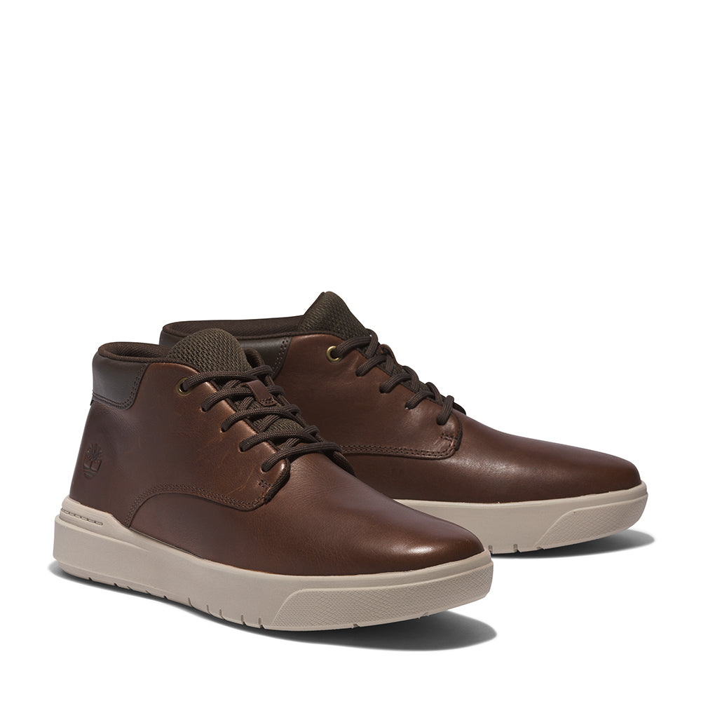 Timberland Seneca Bay Chestnut Leather Chukka Mid Lace Up Sneaker