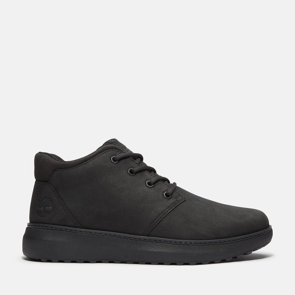 Timberland Hudson Road Black Nubuck Mid Lace Up Chukka Boot
