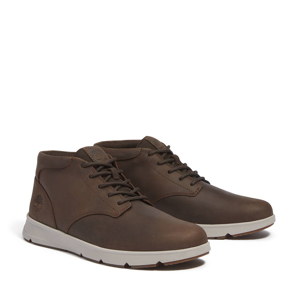 Timberland Parker Street Dark Brown Full Grain Mid Lace Up Sneaker