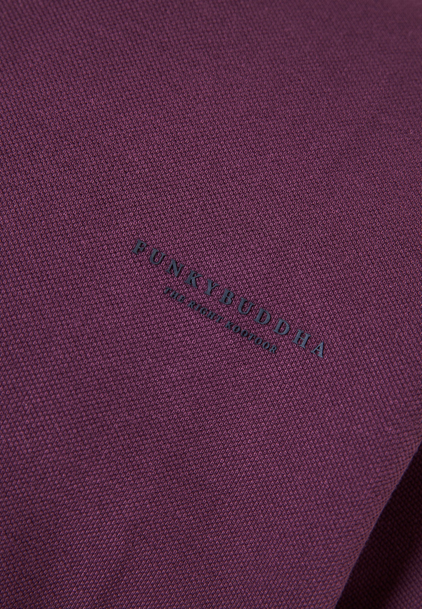 Funky Buddha Long-Sleeved Plum Polo