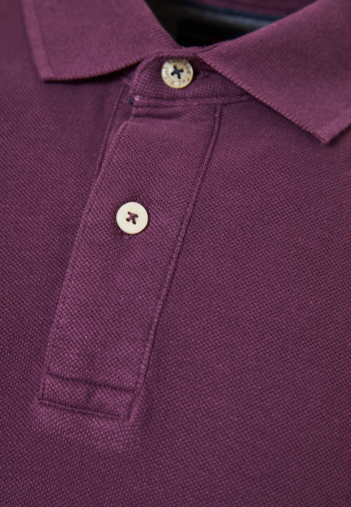 Funky Buddha Long-Sleeved Plum Polo