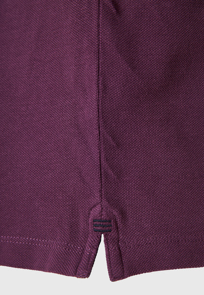 Funky Buddha Long-Sleeved Plum Polo