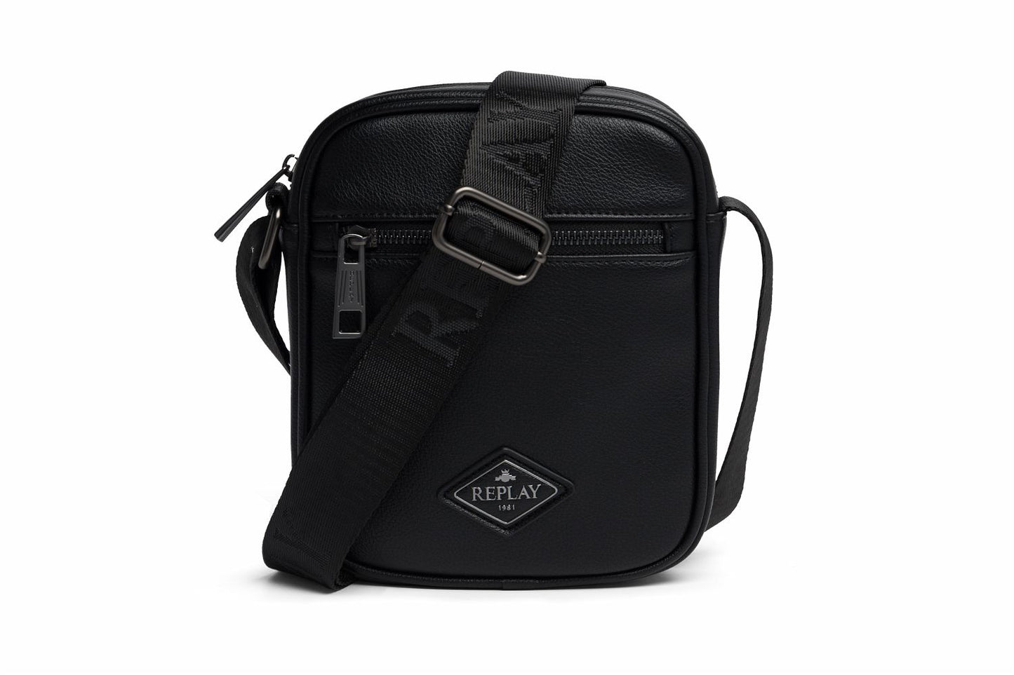 Replay Crossbody Black Bag with Diamond Logo