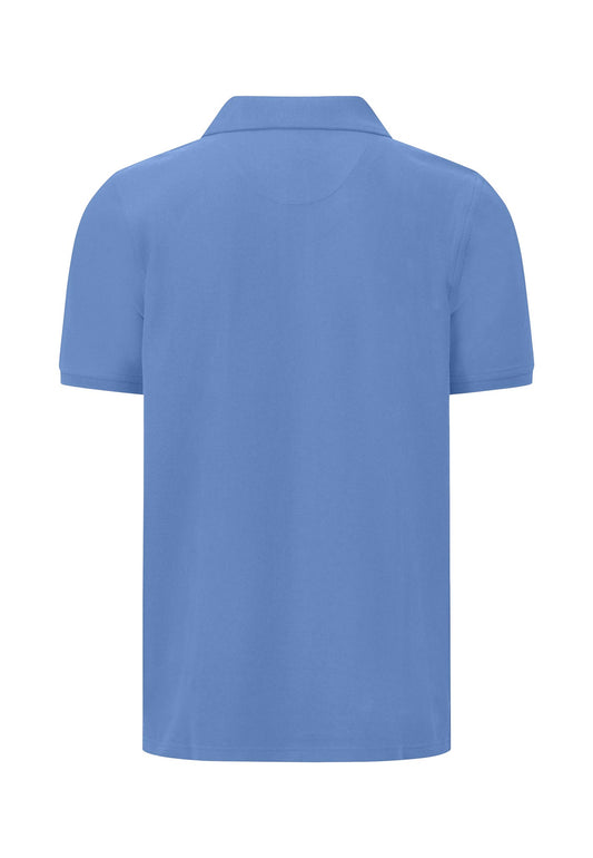 Fynch-Hatton Blue Supima Casual Fit Polo T-Shirt