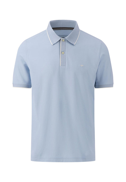 Fynch-Hatton Modern Fit Supima Pique Crystal Blue Polo T-Shirt