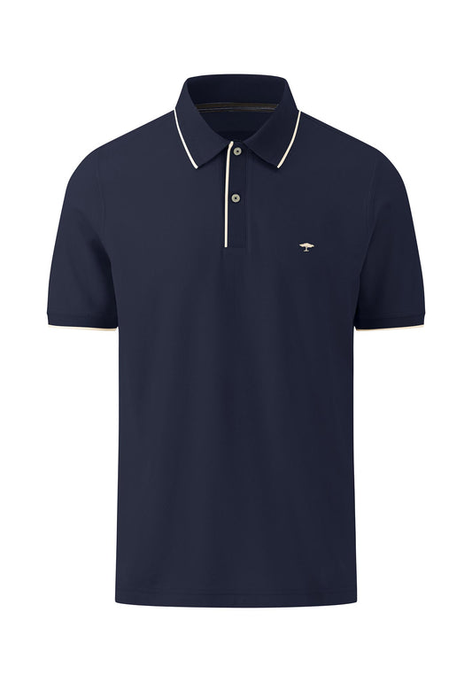 Fynch-Hatton Modern Fit Supima Pique Navy Polo T-Shirt