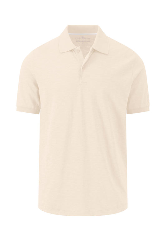 Fynch-Hatton Off White Casual Fit Polo T-Shirt