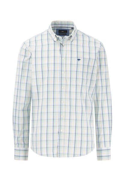 Fynch-Hatton Casual Fit Turf Green Seasonal Checkered Shirt