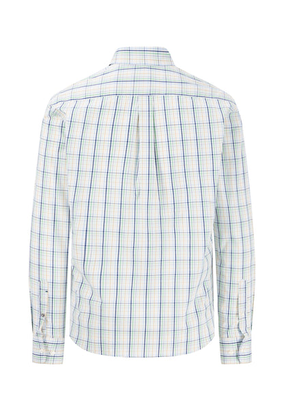Fynch-Hatton Casual Fit Turf Green Seasonal Checkered Shirt