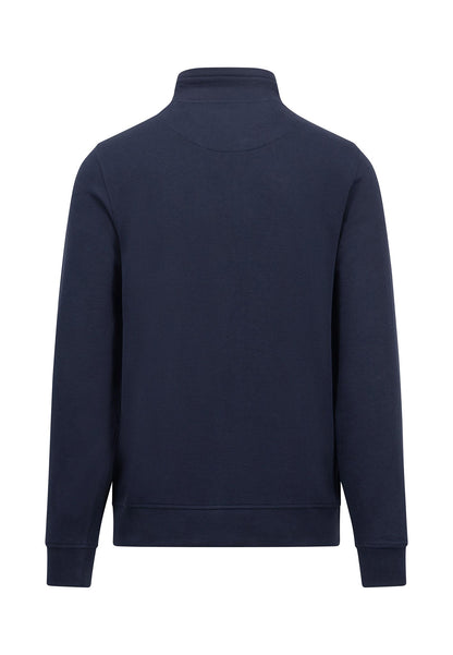 Fynch-Hatton Navy Structure Interlock Zip Cardigan