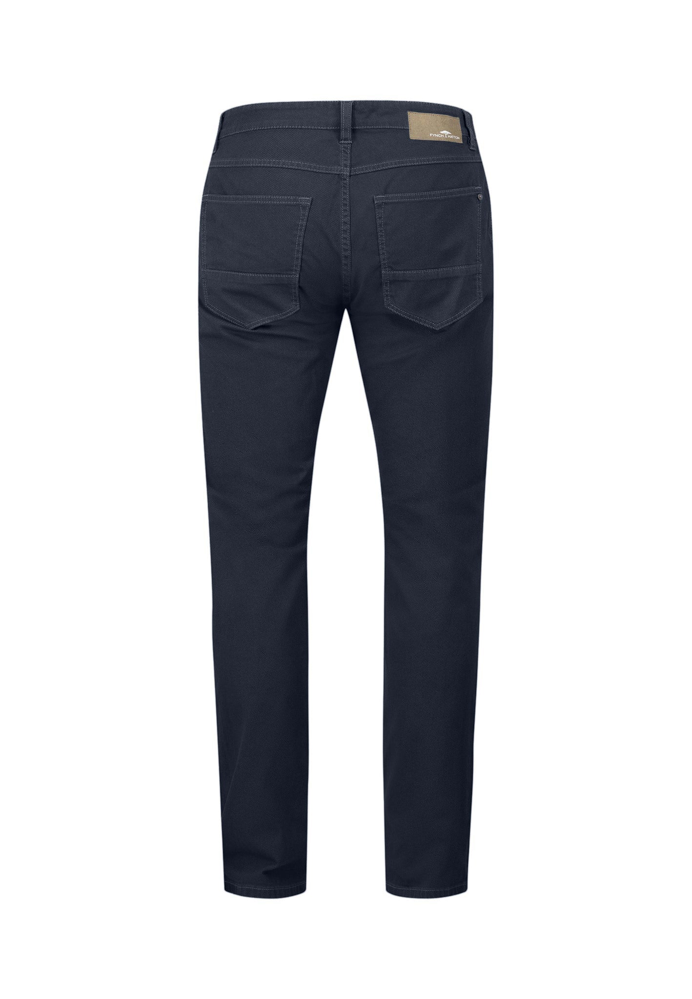 Fynch-Hatton Woven 5 Pocket Micro Print Dark Navy Pants