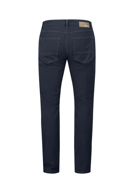 Fynch-Hatton Woven 5 Pocket Micro Print Dark Navy Pants