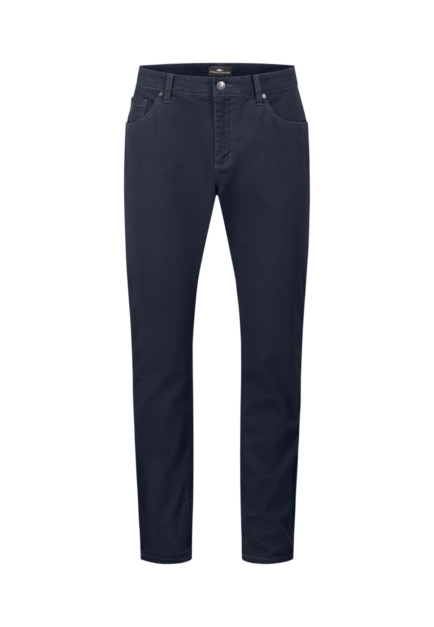 Fynch-Hatton Woven 5 Pocket Micro Print Dark Navy Pants