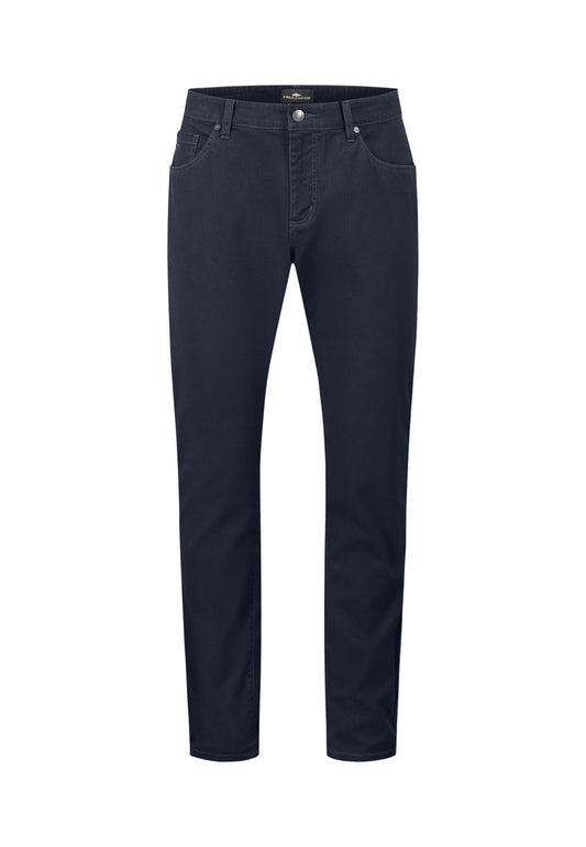 Fynch-Hatton Woven 5 Pocket Micro Print Dark Navy Pants