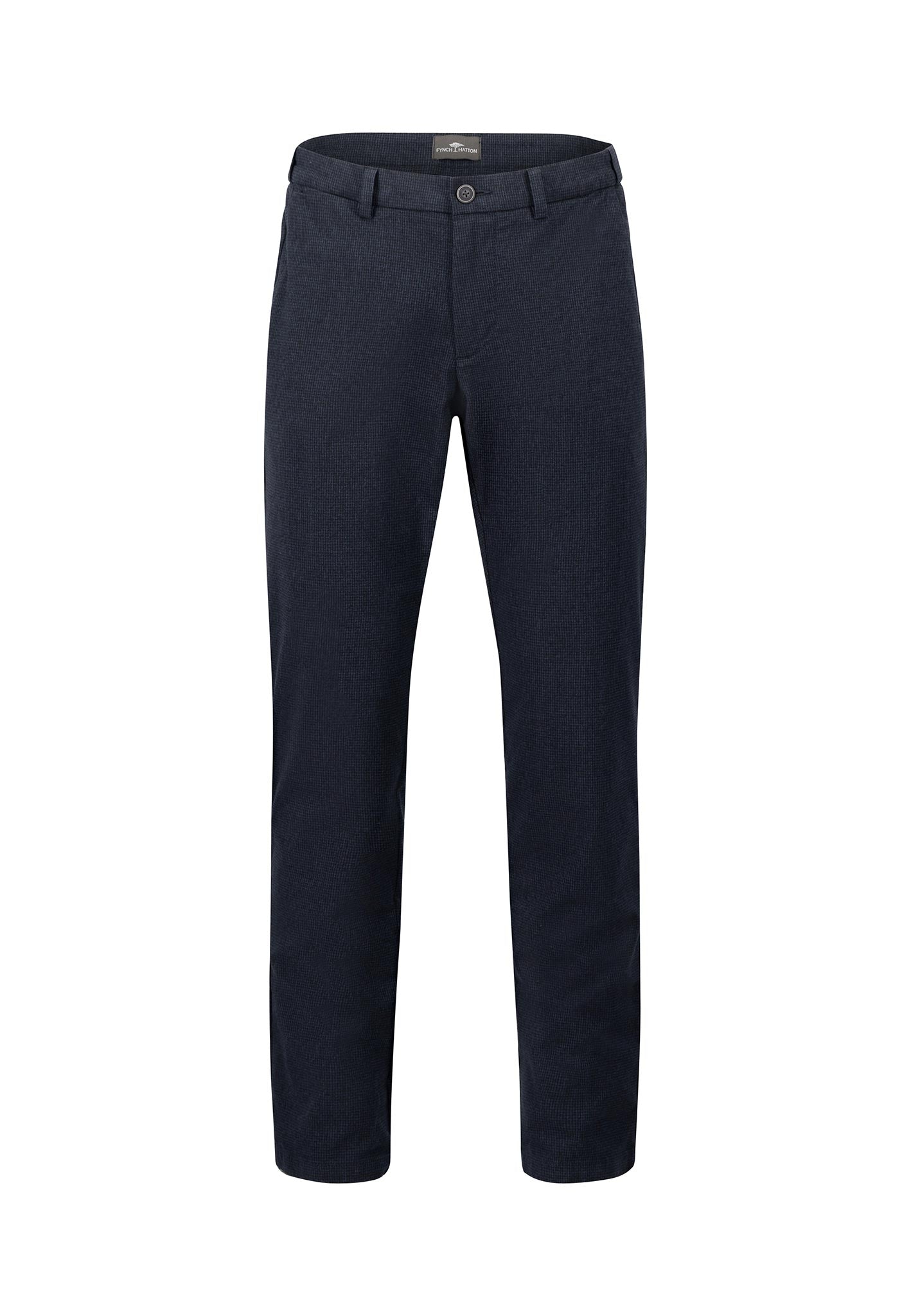 Fynch-Hatton Cozy Minimal Pattern Dark Navy Chino Pants