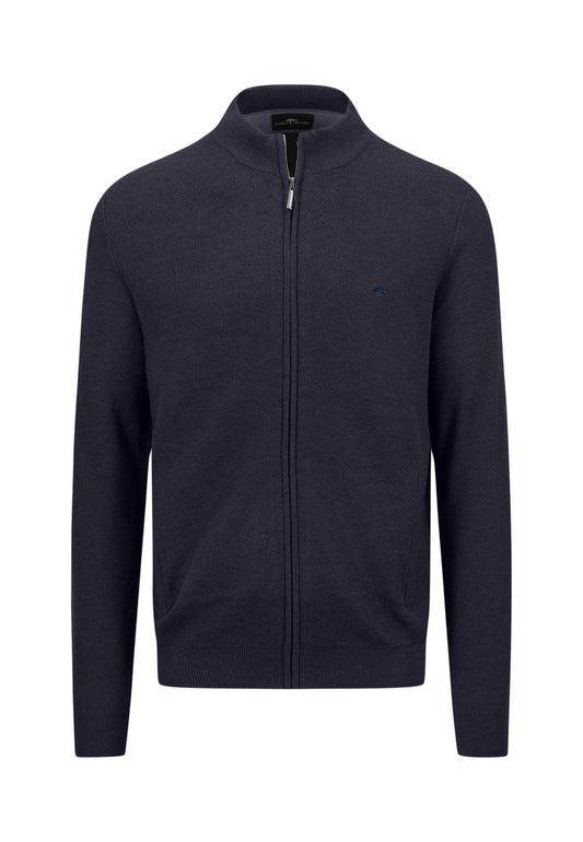 Fynch-Hatton Navy Structure Cardigan-Zip