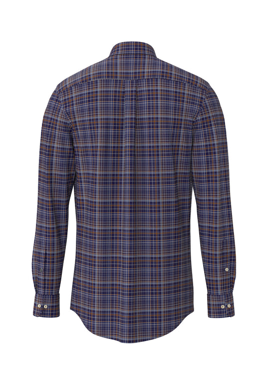 Fynch-Hatton Seasonal Hazel Dark Check Button Shirt