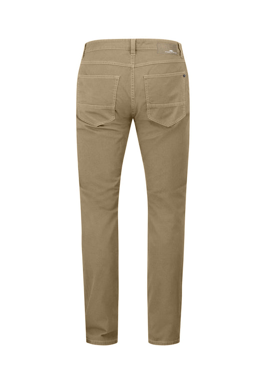 Fynch-Hatton Woven 5 Pocket Micro Print Dark Beige Pants