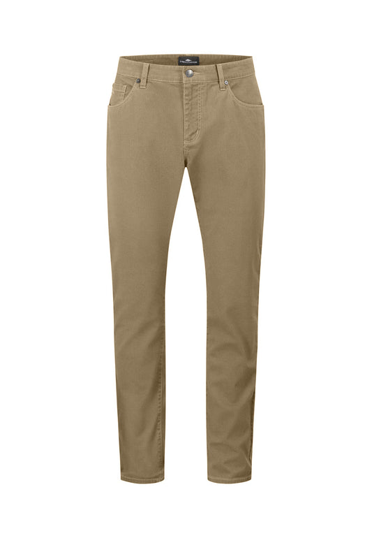 Fynch-Hatton Woven 5 Pocket Micro Print Dark Beige Pants