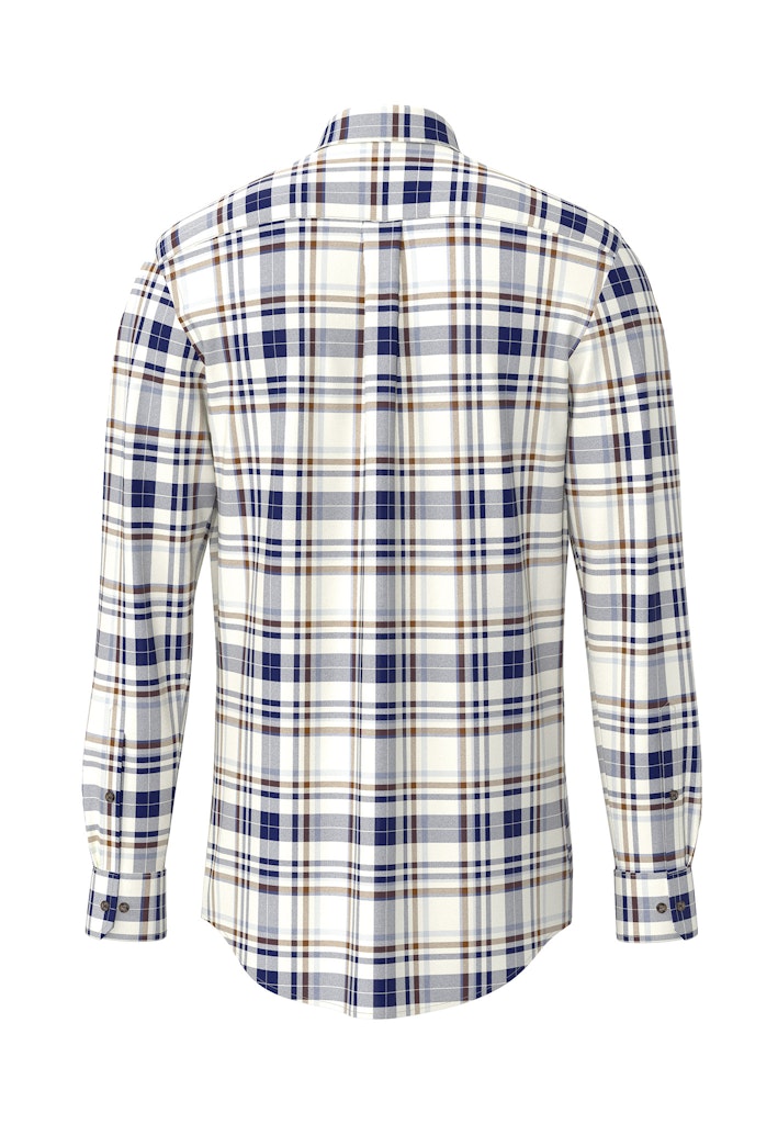 Fynch-Hatton Misty Blue Casual Fit Button-Down Shirt