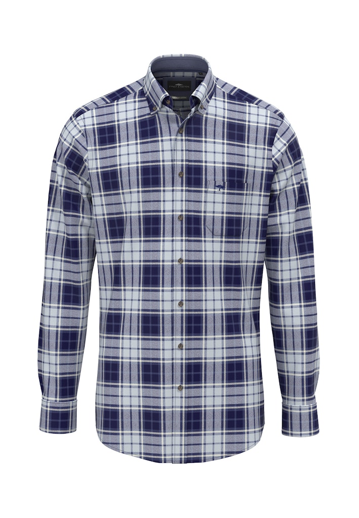 Fynch-Hatton Casual Fit Button-Down Navy Shirt