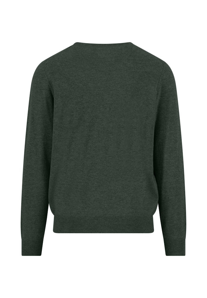 Fynch-Hatton Dark Ivy Merinos-Kashmir Crewneck Knit