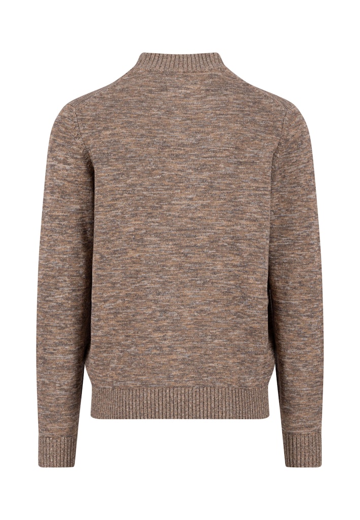 Fynch-Hatton Buttoned Melange Troyer Half-Zip Knit