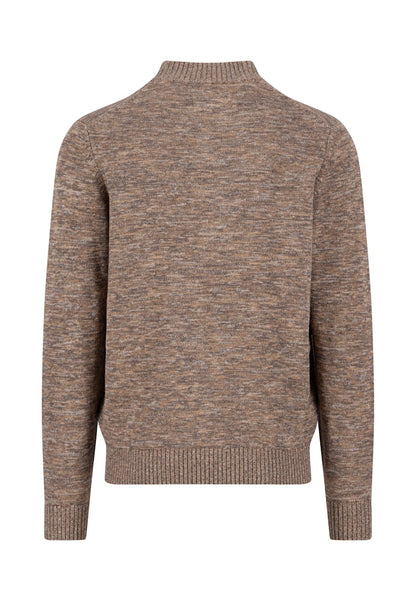 Fynch-Hatton Buttoned Melange Troyer Half-Zip Knit