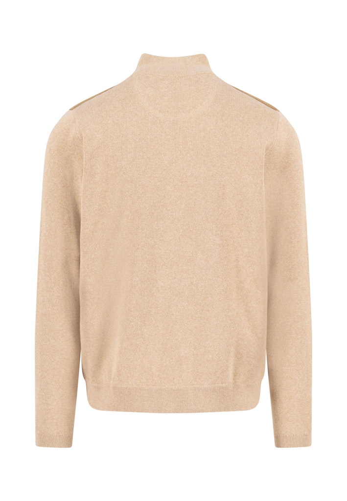 Fynch-Hatton Taupe Suede Strick-Cardigan