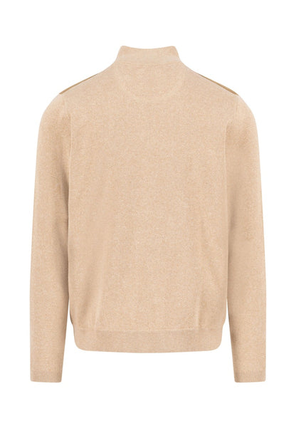 Fynch-Hatton Taupe Suede Strick-Cardigan