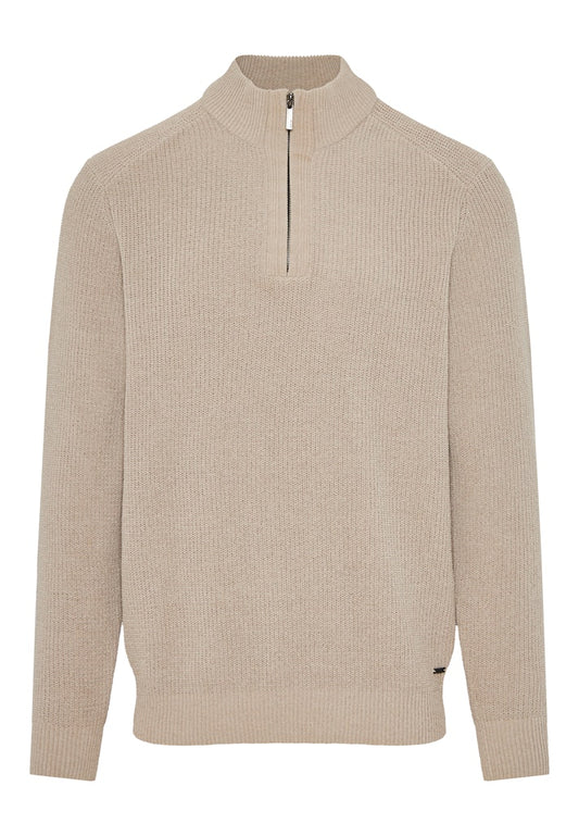 Funky Buddha Ash Half-Zip Knitted Sweater