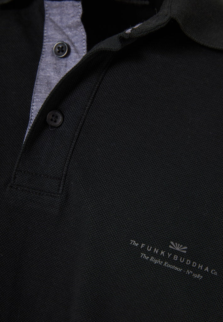 Funky Buddha Long Sleeved Polo Shirt