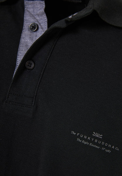 Funky Buddha Long Sleeved Polo Shirt