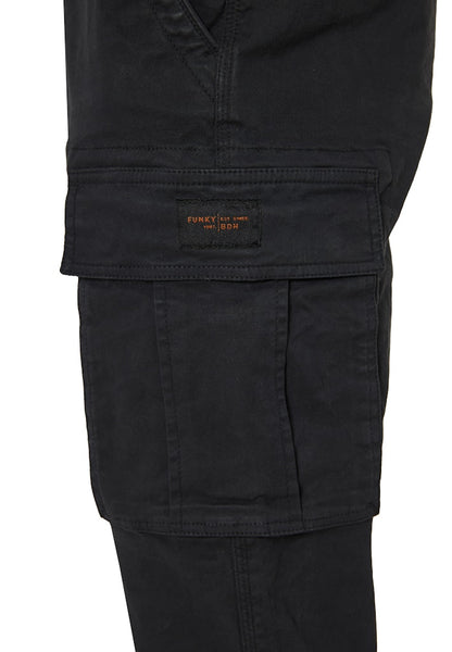 Funky Buddha Black Comfort Cargo Pants
