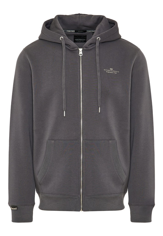 Funky Buddha Full-Zip Grey Hoodie Sweater