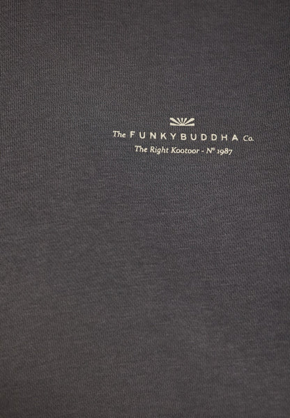 Funky Buddha Full-Zip Grey Hoodie Sweater