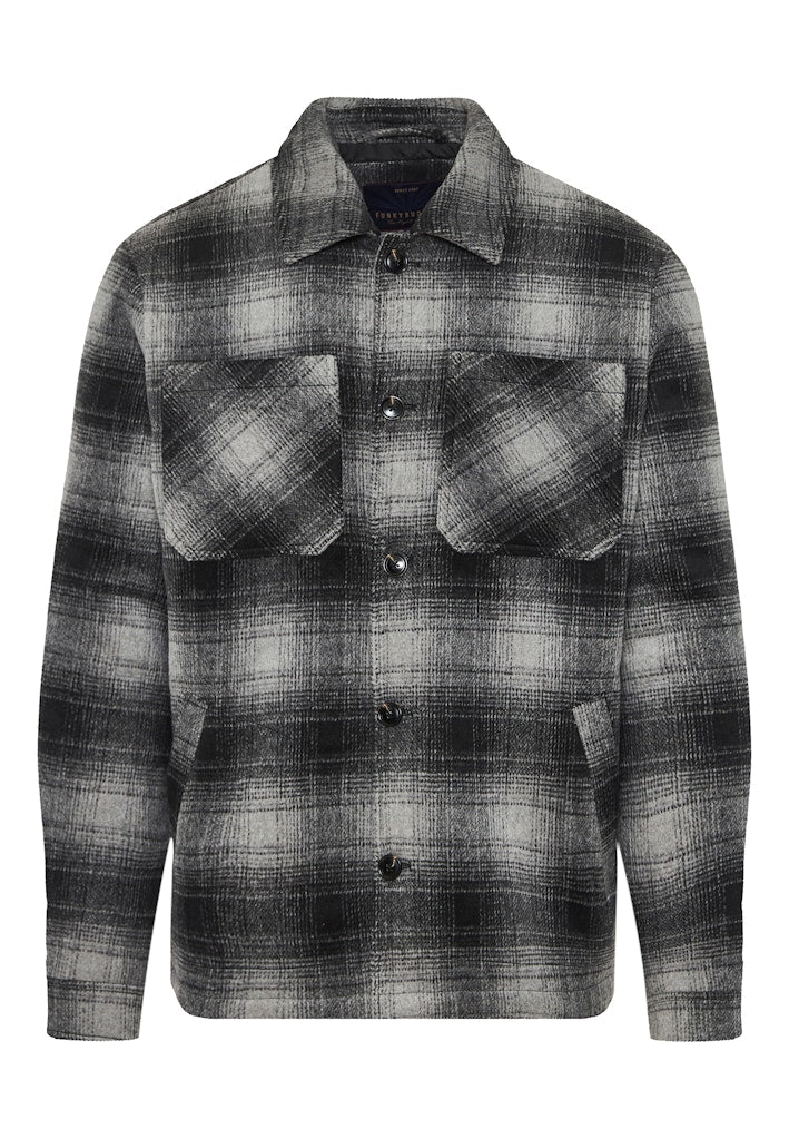 Funky Buddha Casual DK Grey Collared Jacket