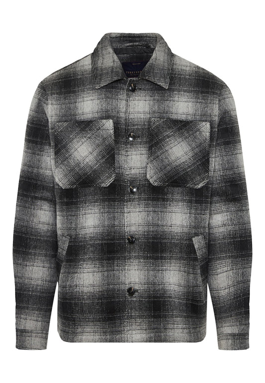 Funky Buddha Casual DK Grey Collared Jacket