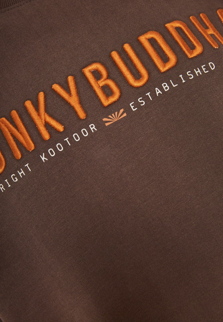 Funky Buddha Logo Embroidered Espresso Hoodie
