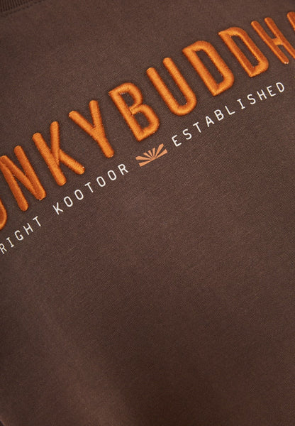 Funky Buddha Logo Embroidered Espresso Hoodie