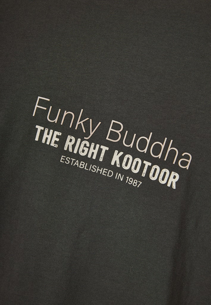 Funky Buddha Long Sleeved Forest Night Branded Print Crewneck