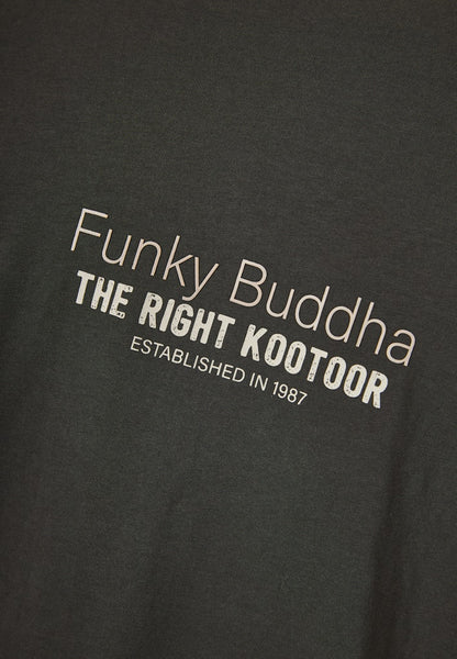 Funky Buddha Long Sleeved Forest Night Branded Print Crewneck