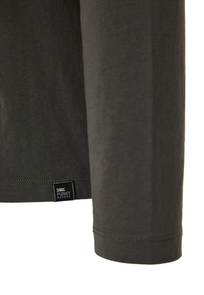 Funky Buddha Long Sleeved Forest Night Branded Print Crewneck