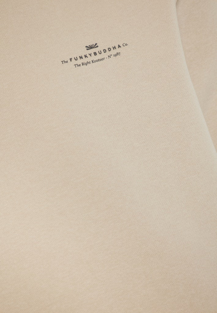 Funky Buddha Essential Greige Long Sleeved Crewneck