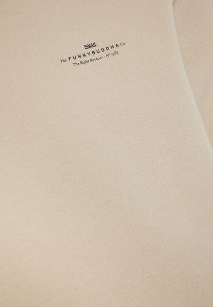 Funky Buddha Essential Greige Long Sleeved Crewneck