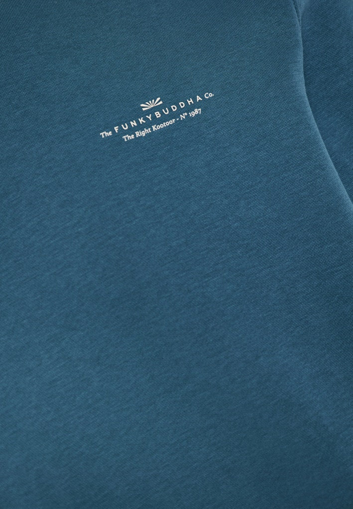Funky Buddha Essential Indian Teal Long Sleeved Crewneck