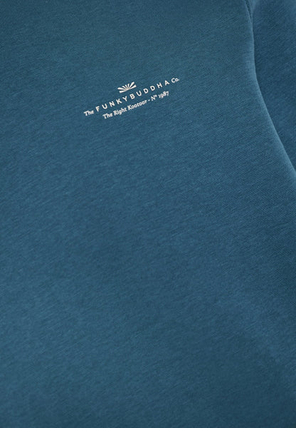 Funky Buddha Essential Indian Teal Long Sleeved Crewneck